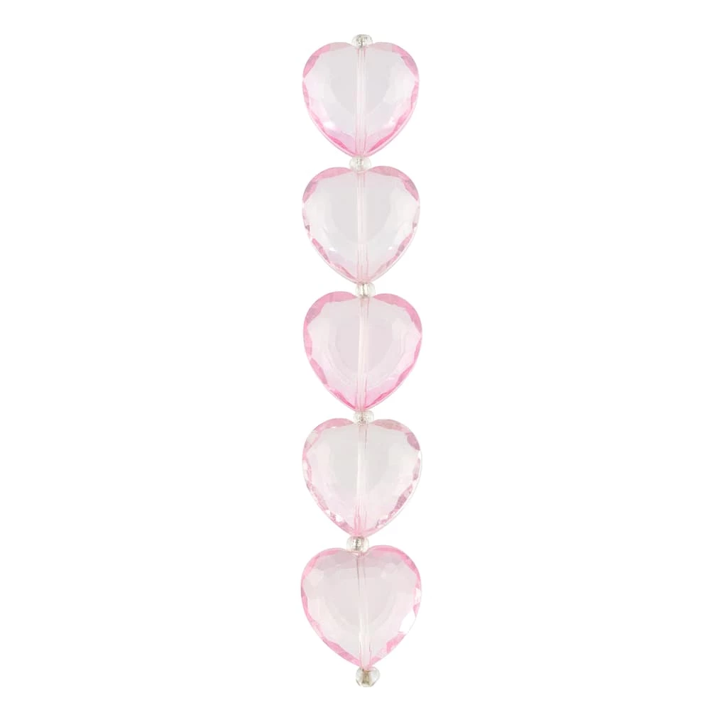 Discount ⭐ Pink Glass Heart Beads, 22mm by Bead Landing™ 💯 5 Discount ⭐ Pink Glass Heart Beads, 22mm by Bead Landing™ 💯 - Image 3