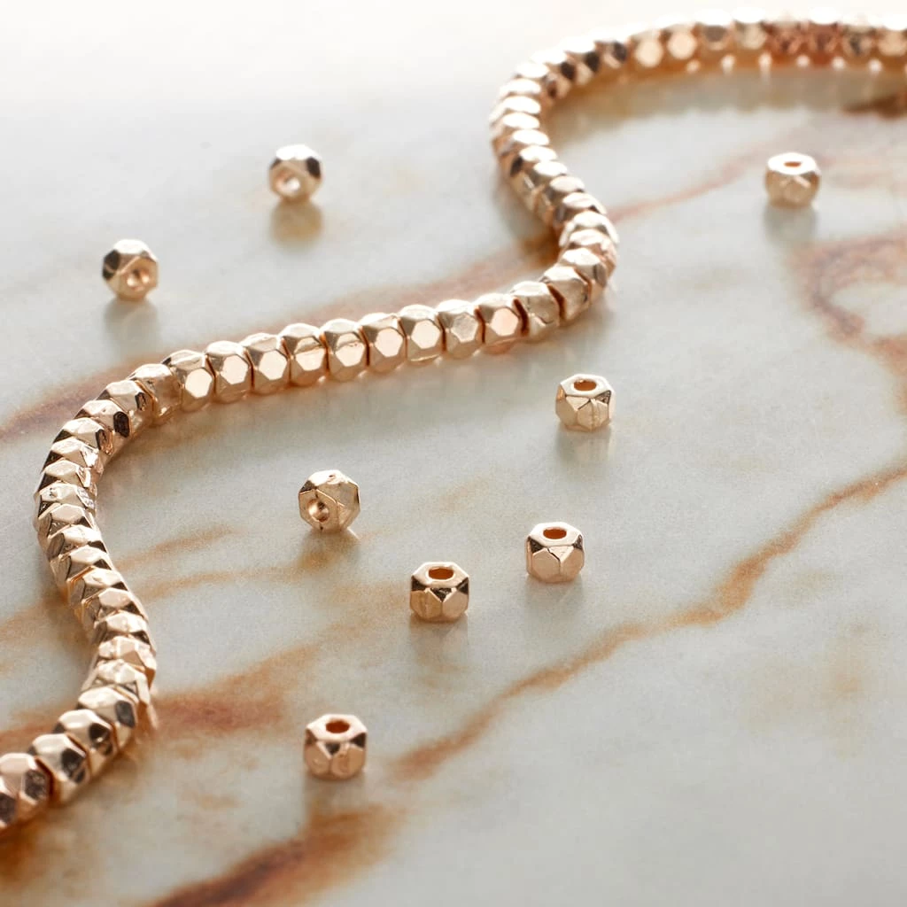 Hot Sale ⌛ Rose Gold Faceted Metal Cube Beads, 3mm by Bead Landing™ 💯 4 Hot Sale ⌛ Rose Gold Faceted Metal Cube Beads, 3mm by Bead Landing™ 💯 - Image 2