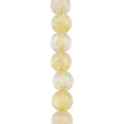 Cheap ✔️ 12 Pack: Citrine Round Beads, 8mm by Bead Landing™ 😍