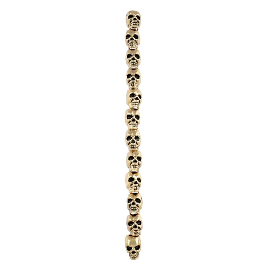 Budget ✨ Antique Gold Metal Skull Beads, 12mm by Bead Landing™ 🌟 5 Budget ✨ Antique Gold Metal Skull Beads, 12mm by Bead Landing™ 🌟 - Image 3