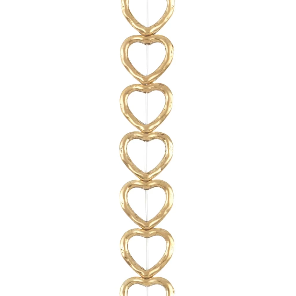 Flash Sale 😉 Gold Metal Heart Beads, 13mm by Bead Landing™ ⭐ 3 Flash Sale 😉 Gold Metal Heart Beads, 13mm by Bead Landing™ ⭐