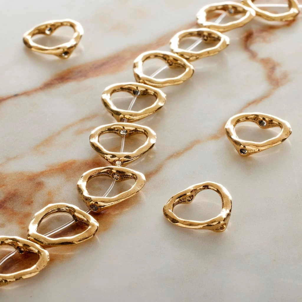 Flash Sale 😉 Gold Metal Heart Beads, 13mm by Bead Landing™ ⭐ 4 Flash Sale 😉 Gold Metal Heart Beads, 13mm by Bead Landing™ ⭐ - Image 2