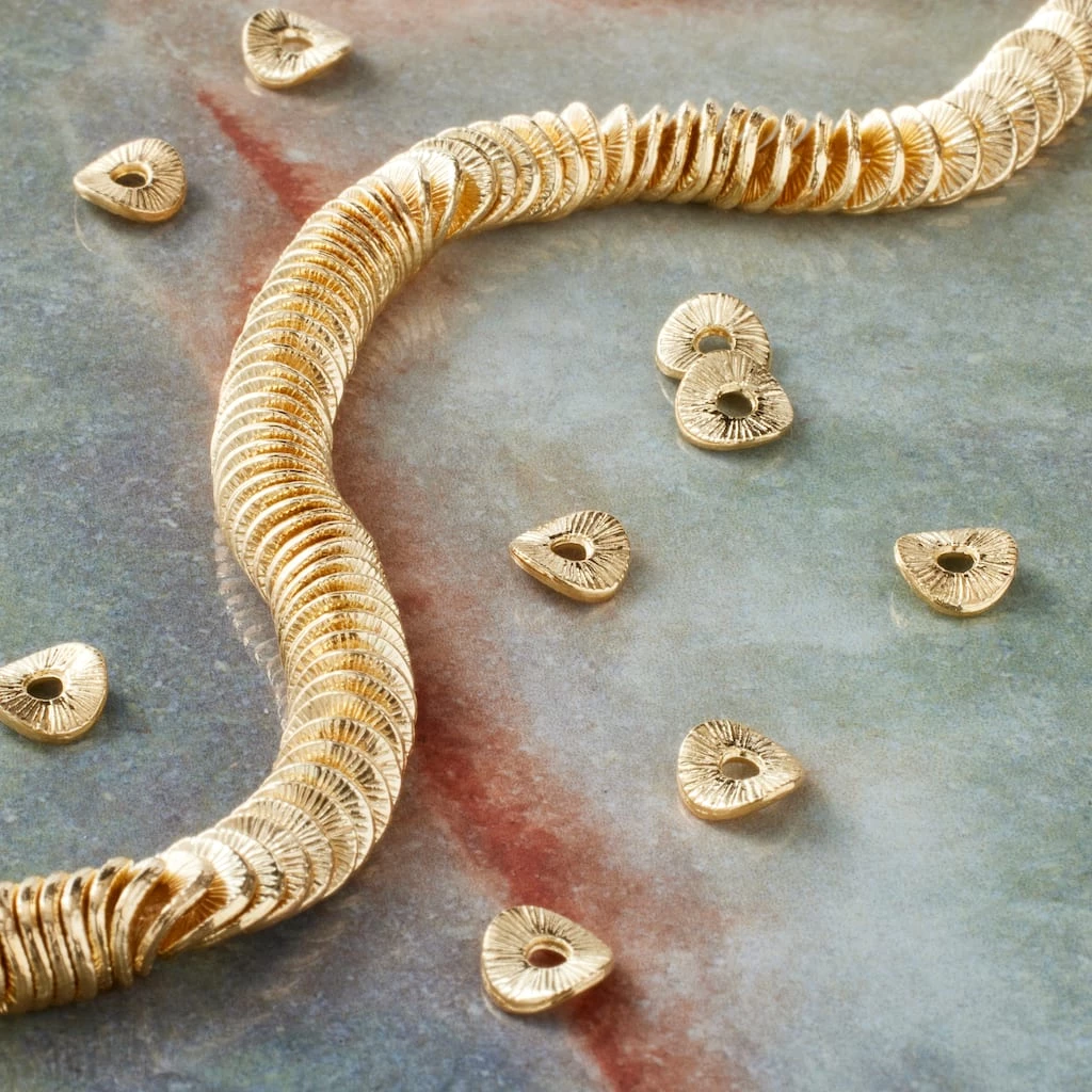 Best deal 🎉 Gold Metal Wavy Disc Beads by Bead Landing™ 🔔 4 Best deal 🎉 Gold Metal Wavy Disc Beads by Bead Landing™ 🔔 - Image 2