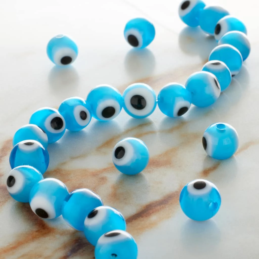 Best Sale ⌛ Lampwork Glass Round Evil Eye Beads, 8mm by Bead Landing™ 🥰 4 Best Sale ⌛ Lampwork Glass Round Evil Eye Beads, 8mm by Bead Landing™ 🥰 - Image 2