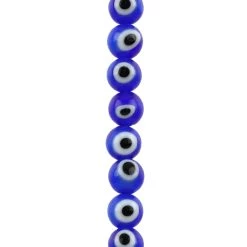 Promo 🤩 12 Pack: Blue Evil Eye Glass Round Beads by Bead Landing™ 👍