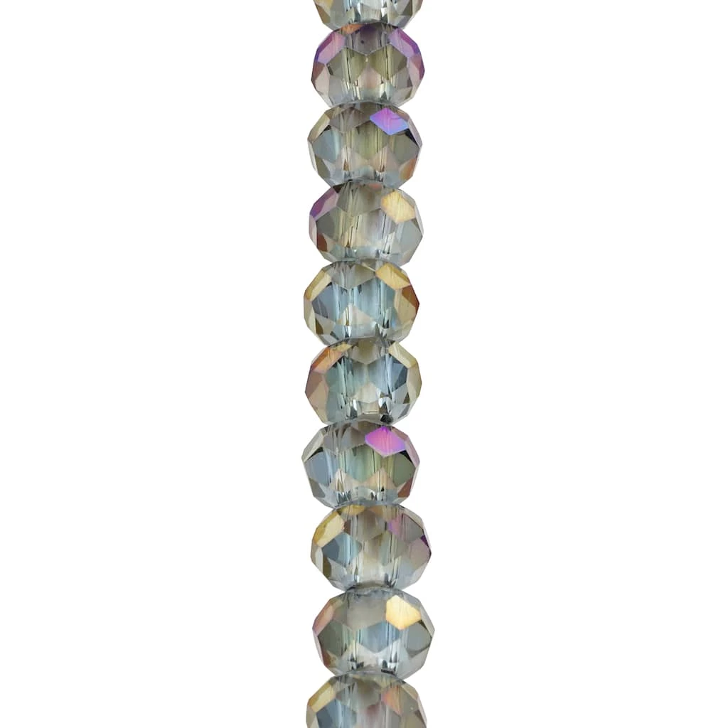Brand new ๐ Gray Glass Faceted Rondelle Beads by Bead Landing™ ๐ 3 Brand new ๐ Gray Glass Faceted Rondelle Beads by Bead Landing™ ๐