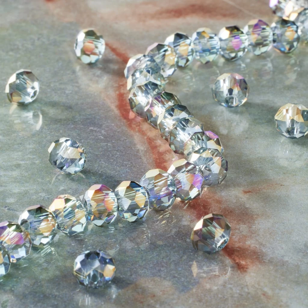 Brand new ๐ Gray Glass Faceted Rondelle Beads by Bead Landing™ ๐ 4 Brand new ๐ Gray Glass Faceted Rondelle Beads by Bead Landing™ ๐ - Image 2