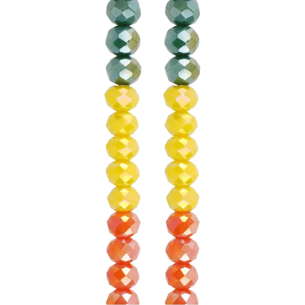 Deals 👍 Rainbow AB Faceted Glass Rondelle Beads, 6mm by Bead Landing™ 😍 3 Deals 👍 Rainbow AB Faceted Glass Rondelle Beads, 6mm by Bead Landing™ 😍