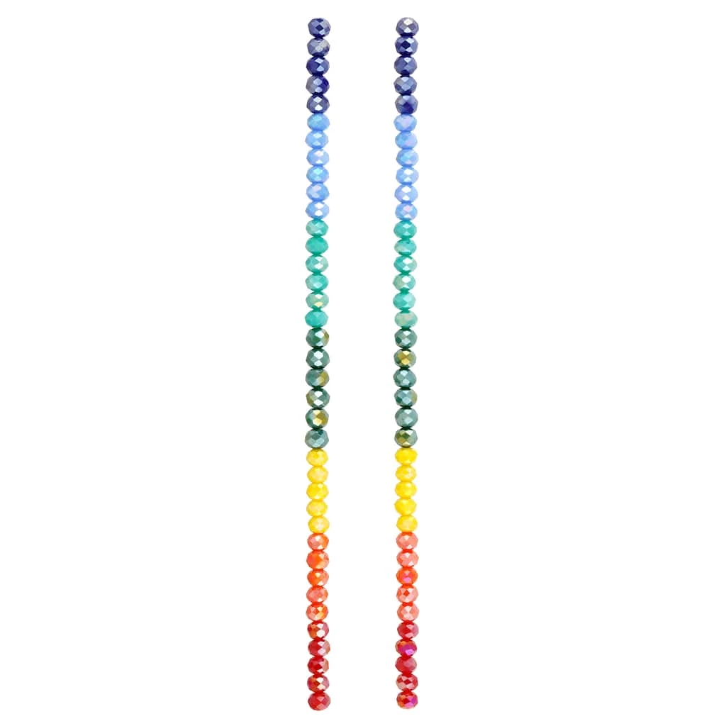 Deals 👍 Rainbow AB Faceted Glass Rondelle Beads, 6mm by Bead Landing™ 😍 5 Deals 👍 Rainbow AB Faceted Glass Rondelle Beads, 6mm by Bead Landing™ 😍 - Image 3