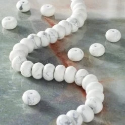 Buy 🌟 White Howlite Rondelle Beads, 8mm by Bead Landing™ 😉 -Deals Bead Landing Store 10687422 20