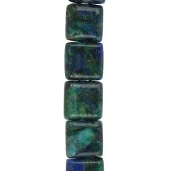 Best Sale ✔️ Chrysocolla Flat Square Beads, 10mm by Bead Landing™ 🛒
