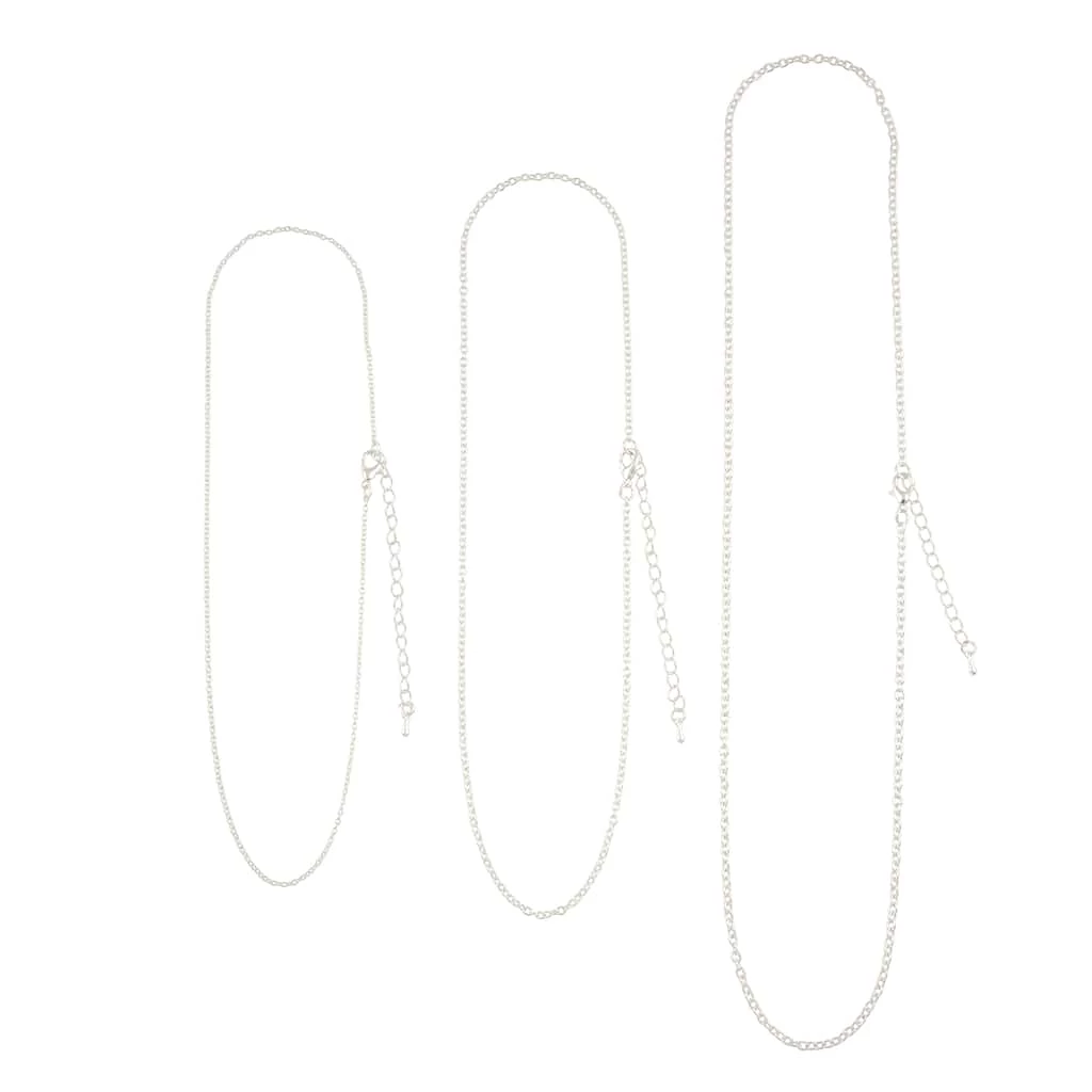 Hot Sale 😀 Silver Plated Cable Necklace Set by Bead Landing™ ⌛ 4 Hot Sale 😀 Silver Plated Cable Necklace Set by Bead Landing™ ⌛ - Image 2