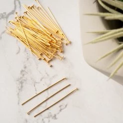 Best deal ⌛ 12 Packs: 100 ct. (1,200 total) 1" 18K Gold-Plated Head Pins by Bead Landing™ 🧨 -Deals Bead Landing Store 10697406 3 1