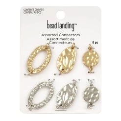 Wholesale โจ Rhodium & Gold ๐จ Hammered Connectors by Bead Landing™ ๐