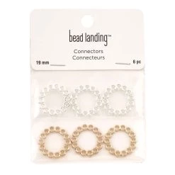 Deals 🔥 12 Packs: 6 ct. (72 total) Silver & Gold Round Connectors by Bead Landing™ 🔔