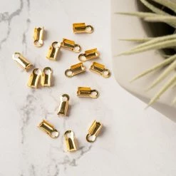 Discount 🎁 12 Packs: 15 ct. (180 total) 9mm 18K Gold-Plated Folding End Crimps by Bead Landing™ 🎉 -Deals Bead Landing Store 10697671 3 1