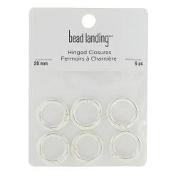 Outlet ๐ 20mm Metal Round Hinged Closures, 6ct. by Bead Landing™ ๐ฏ