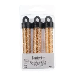 Deals 🌟 Gold Shades Czech Seed Beads by Bead Landing® 🎁