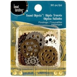 Flash Sale 😉 12 Packs: 90 ct. (1,080 total) Found Objects™ Antique Silver, Copper & Brass Gears by Bead Landing™ 😀 -Deals Bead Landing Store 181451 1