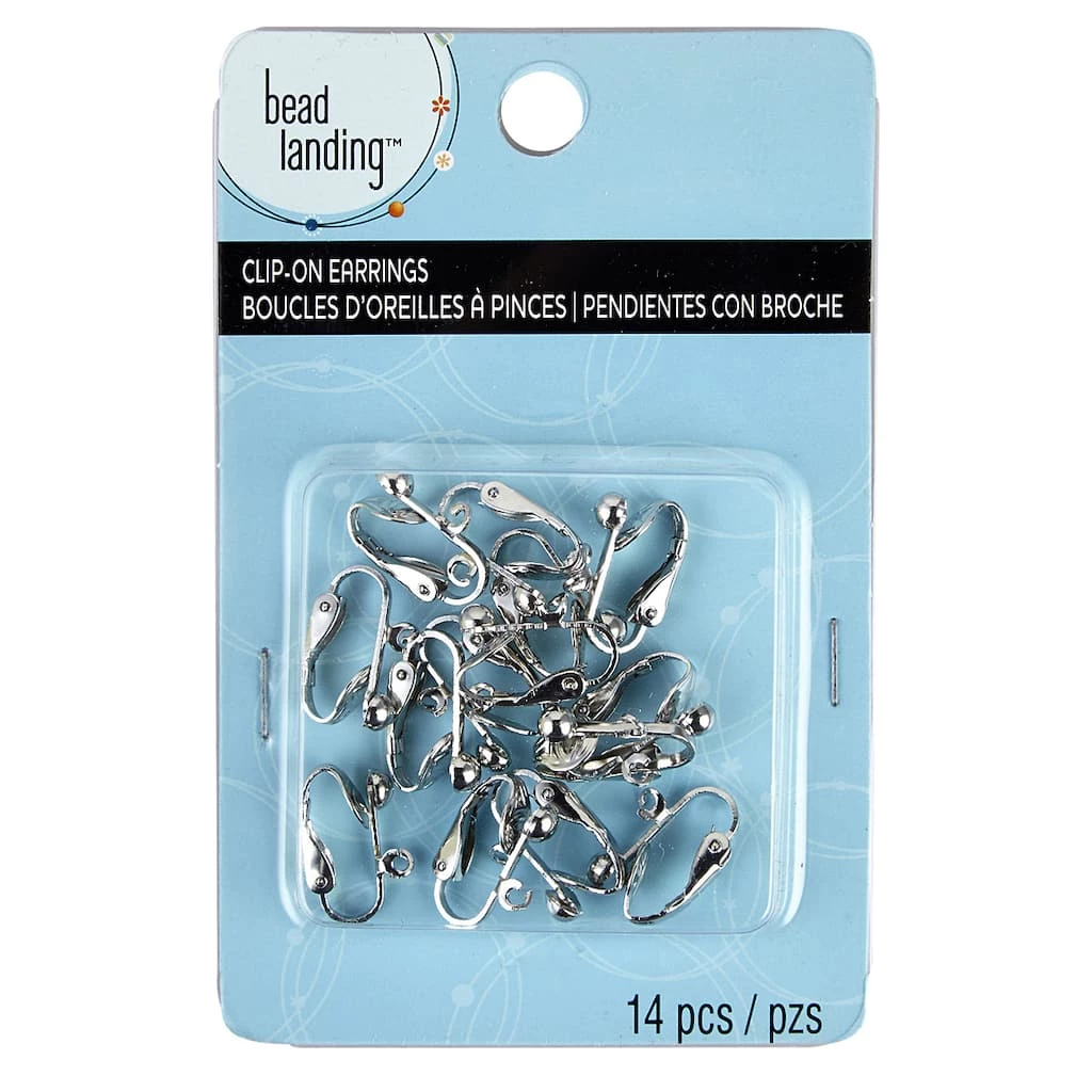 Cheap 👏 Bead Landing™ Clip On Earrings With Loop, Rhodium 🤩 3 Cheap 👏 Bead Landing™ Clip On Earrings With Loop, Rhodium 🤩