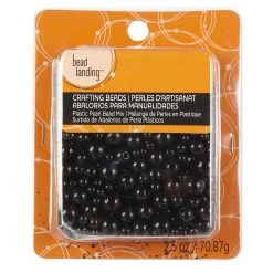 Best deal 🧨 12 Pack: Jet Black Pearl Plastic Bead Mix by Bead Landing™ 😉