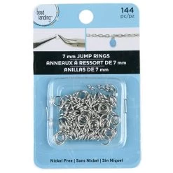 Buy 👏 12 Pack: Rhodium Jump Rings, 7mm by Bead Landing™ 👏