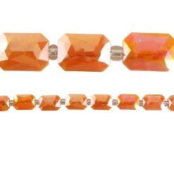 Brand new ⌛ 12 Pack: Faceted Glass Rectangle Beads, 14mm by Bead Landing™ 👍