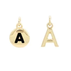 Flash Sale ⌛ 12 Packs: 2 ct. (24 total) Charmalong™ 14K Gold Plated Letter Charms by Bead Landing™ 💯