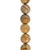 Cheap ✔️ 12 Pack: Brown Picture Jasper Round Beads by Bead Landing™ 😉 -Deals Bead Landing Store M20018637 1