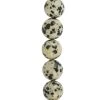 Brand new 🎉 12 Pack: Black & White Dalmatian Jasper Round Beads by Bead Landing™ 🧨 -Deals Bead Landing Store M20018665 1