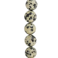 Brand new 🎉 12 Pack: Black & White Dalmatian Jasper Round Beads by Bead Landing™ 🧨