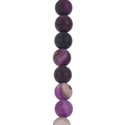Flash Sale ❤️ 12 Pack: Purple Matte Agate Round Beads by Bead Landing™ 😉