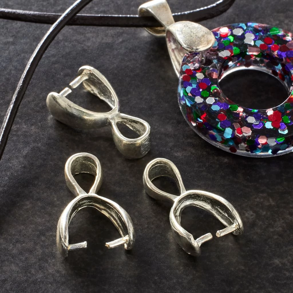 Wholesale 🔥 12 Packs: 4 ct. (48 total) Simple Silver Pinch Bails by Bead Landing™ 🔥 4 Wholesale 🔥 12 Packs: 4 ct. (48 total) Simple Silver Pinch Bails by Bead Landing™ 🔥 - Image 2