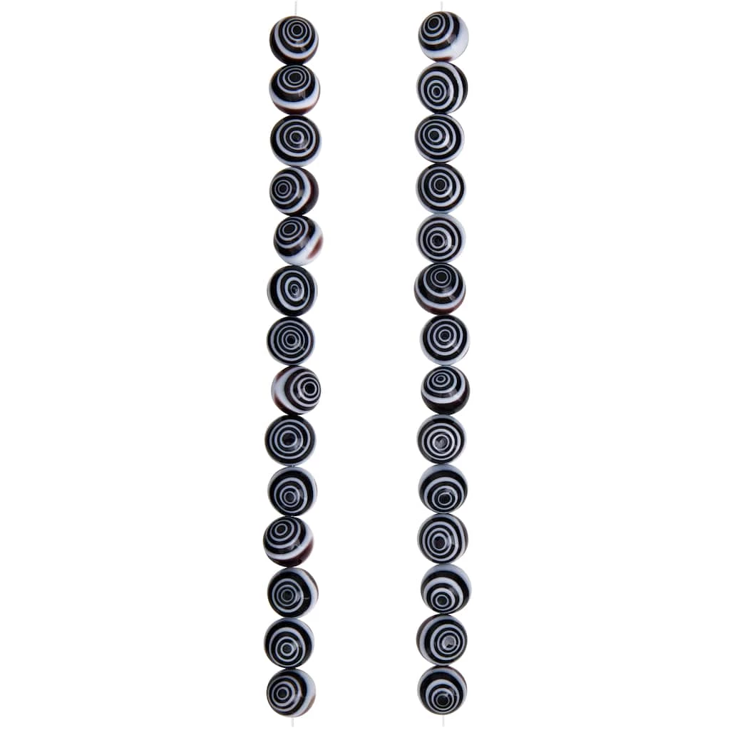 Best Pirce 🔔 12 Pack: Black & White Eye-Dot Glass Round Beads, 10mm by Bead Landing™ 🎁 5 Best Pirce 🔔 12 Pack: Black & White Eye-Dot Glass Round Beads, 10mm by Bead Landing™ 🎁 - Image 3