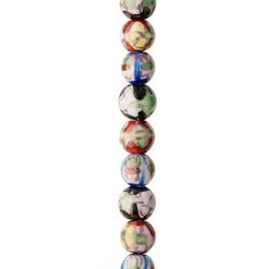 Promo 👏 12 Pack: Multicolored Floral Ceramic Beads, 8mm by Bead Landing™ 🔥