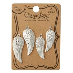 Discount 🔔 12 Packs: 4 ct. (48 total) Assorted Metal Wing Charms by Bead Landing™ ❤️ -Deals Bead Landing Store MP189133 30