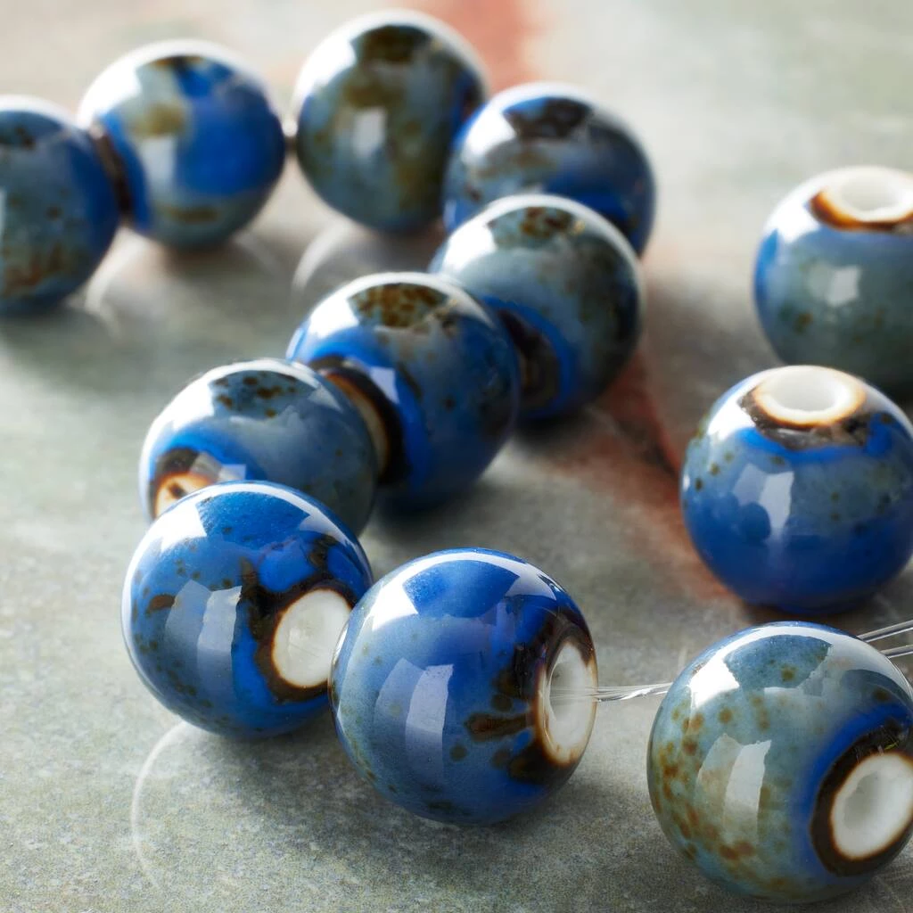 Budget ๐งจ 12 Pack: Aqua Ceramic Round Beads, 14mm by Bead Landing™ ๐ฅฐ 4 Budget ๐งจ 12 Pack: Aqua Ceramic Round Beads, 14mm by Bead Landing™ ๐ฅฐ - Image 2