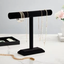 Budget 🛒 8 Pack: 12" Black Velvet Single Bar Jewelry Stand by Bead Landing™ ⭐ -Deals Bead Landing Store MP230219 20