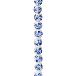 Cheap 🎉 12 Pack: Blue Daisy Ceramic Round Beads, 8mm by Bead Landing™ 🎉 -Deals Bead Landing Store MP265264 31