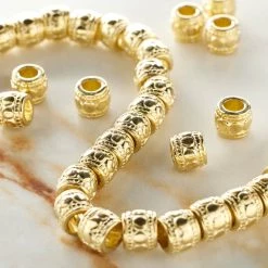 Cheap 🥰 12 Pack: Gold Small Tube Beads, 7mm by Bead Landing™ ⌛ -Deals Bead Landing Store MP288507 20