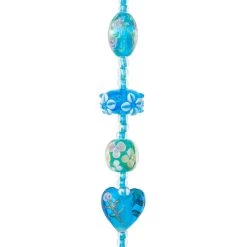Budget ❤️ 12 Pack: Aqua Heart & Flower Lampwork Glass Beads by Bead Landing™ ✔️