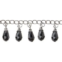 Brand new 🎉 12 Pack: Black Teardrop Glass Beads Chain, 15mm by Bead Landing™ 😉