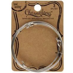 Top 10 🎉 9 Packs: 3 ct. (27 total) Charmalong™ Rhodium Bangles by Bead Landing™ ⭐ -Deals Bead Landing Store MP316353 1