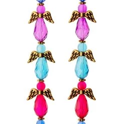 Buy ๐ฅ 12 Pack: Multicolor Glass & Metal Angel Beads, 30mm by Bead Landing™ ๐งจ