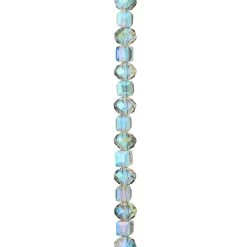 Buy 👏 12 Pack: Green Mix Cube & Rondelle Glass Beads, 8mm by Bead Landing™ 💯