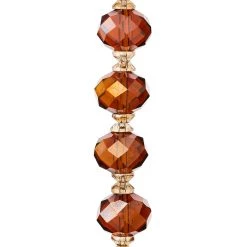 Promo 🔔 12 Pack: Amber Faceted Glass Rondelle Beads, 14mm by Bead Landing™ 💯