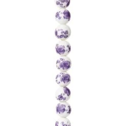 Best Pirce ⭐ 12 Pack: Amethyst Flower Ceramic Round Beads, 8mm by Bead Landing™ 🔔 -Deals Bead Landing Store MP322260 31
