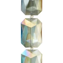 Coupon ⌛ 12 Pack: Multicoloured Faceted Glass Rectangular Beads, 33mm by Bead Landing™ ⭐