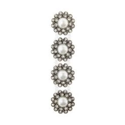 Cheapest 🎁 12 Packs: 4 ct. (48 total) Silver Faux Pearl Flower Sliders, 25mm by Bead Landing™ 🤩 -Deals Bead Landing Store MP322693 30