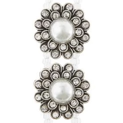 Cheapest 🎁 12 Packs: 4 ct. (48 total) Silver Faux Pearl Flower Sliders, 25mm by Bead Landing™ 🤩